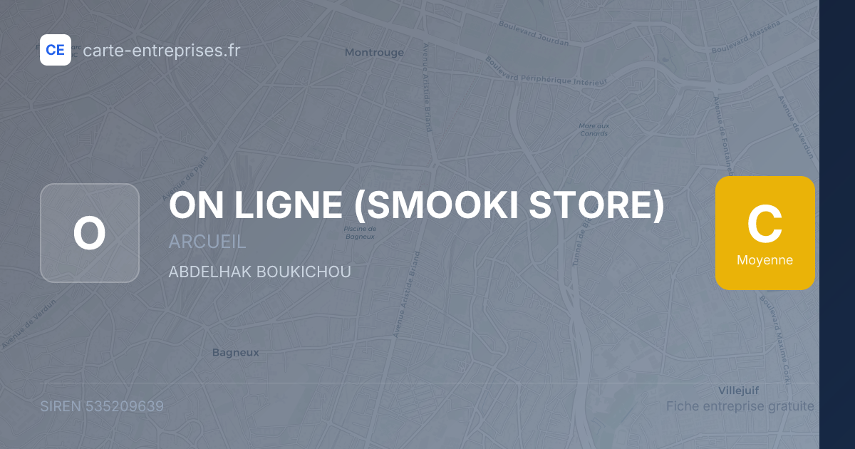 ON LIGNE (SMOOKI STORE) — 535209639 — fiche entreprise