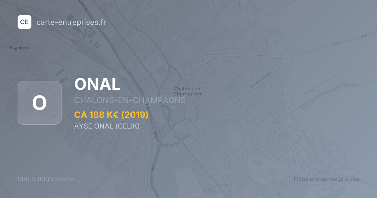 ONAL — 833334949 — fiche entreprise