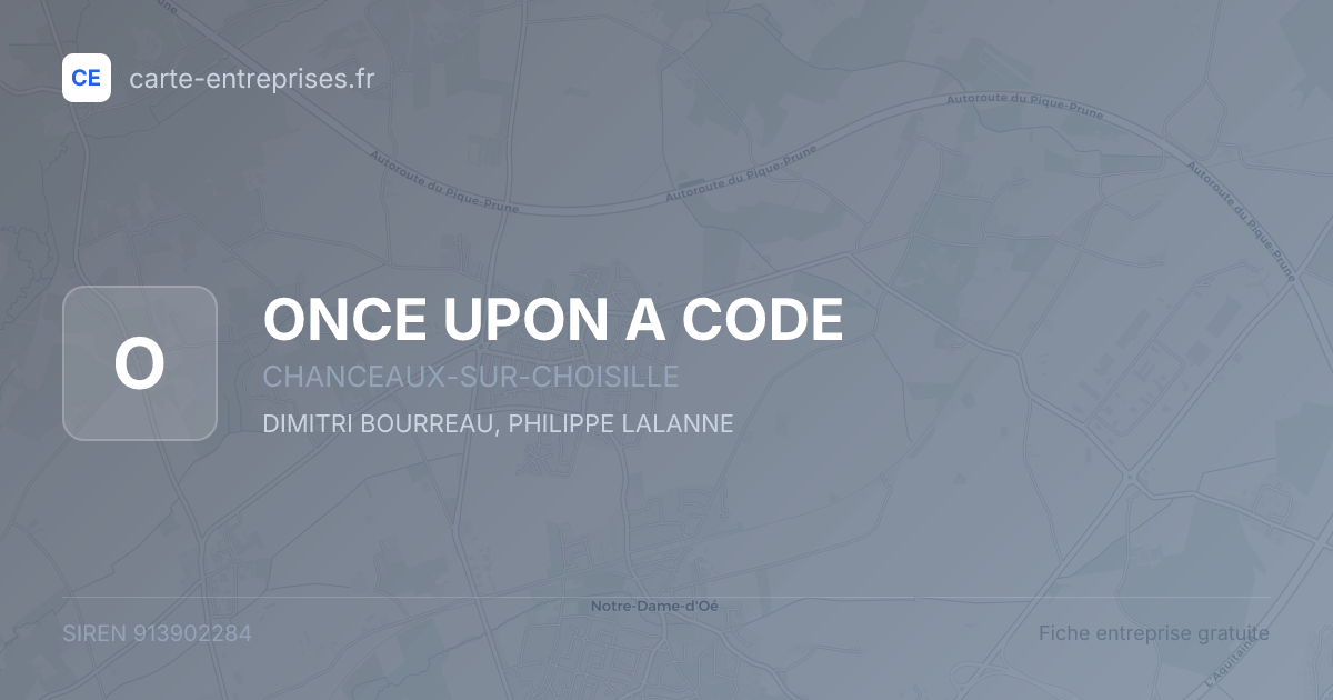 ONCE UPON A CODE — 913902284 — fiche entreprise