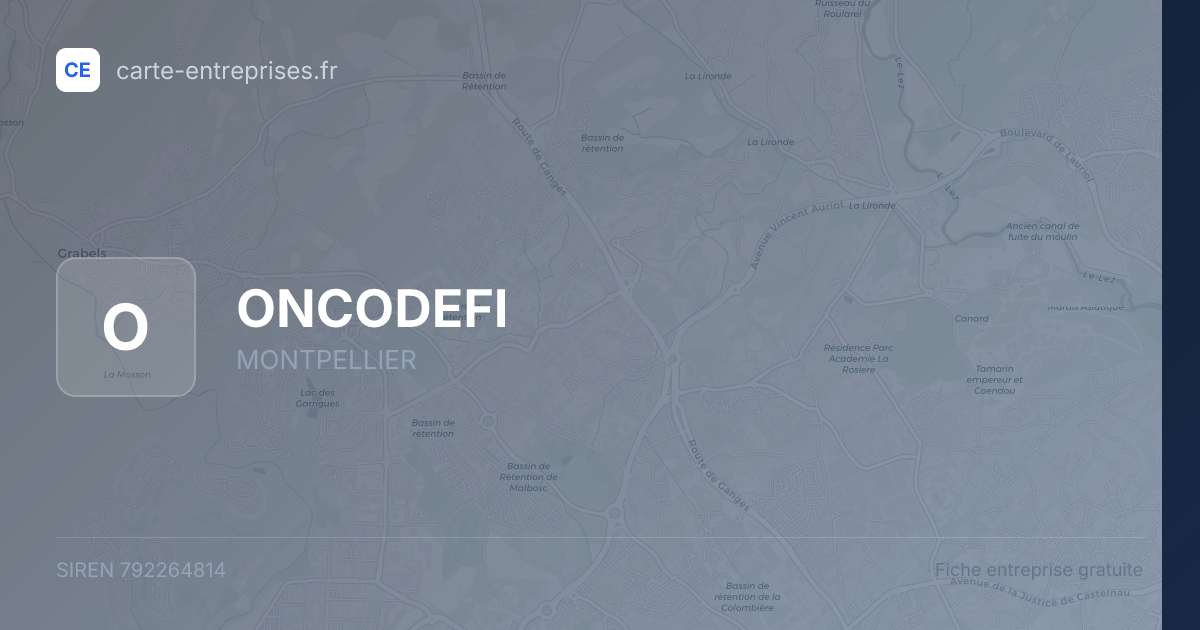 ONCODEFI — 792264814 — fiche entreprise