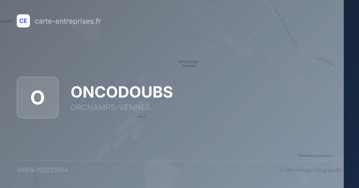 ONCODOUBS — 752227454 — fiche entreprise