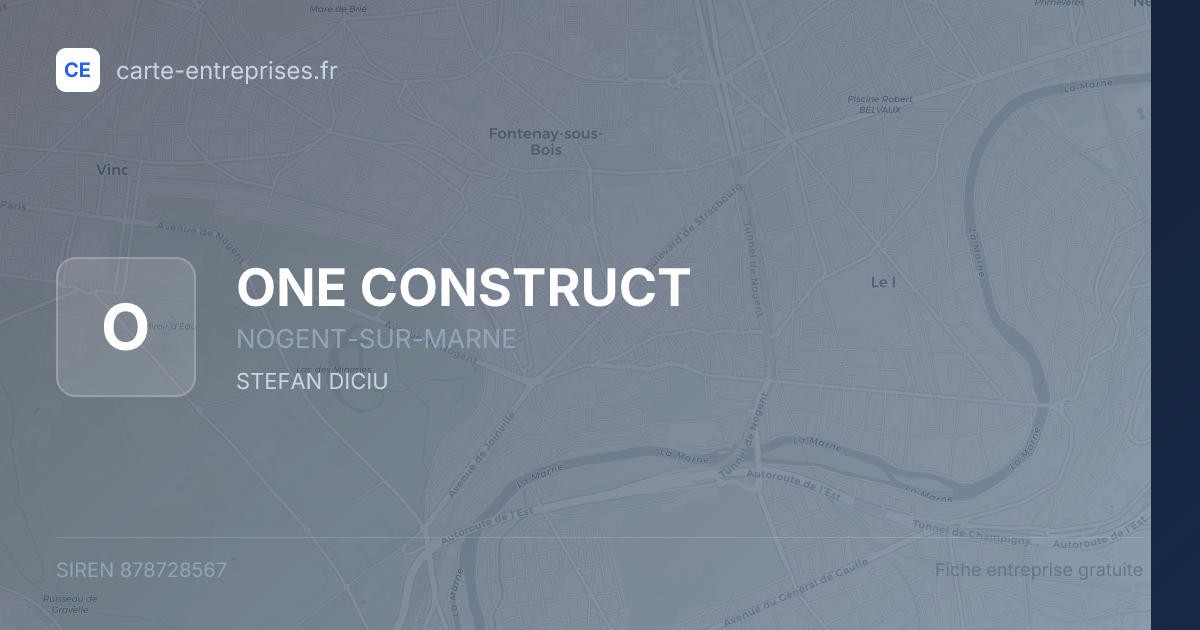 ONE CONSTRUCT — 878728567 — fiche entreprise
