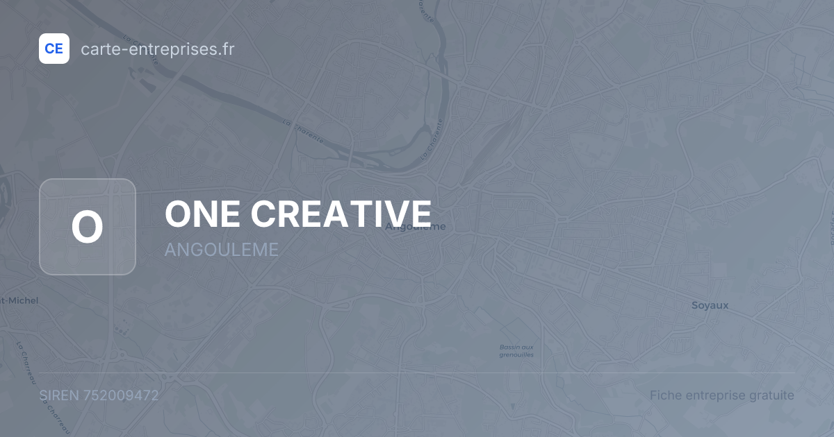 ONE CREATIVE — 752009472 — fiche entreprise