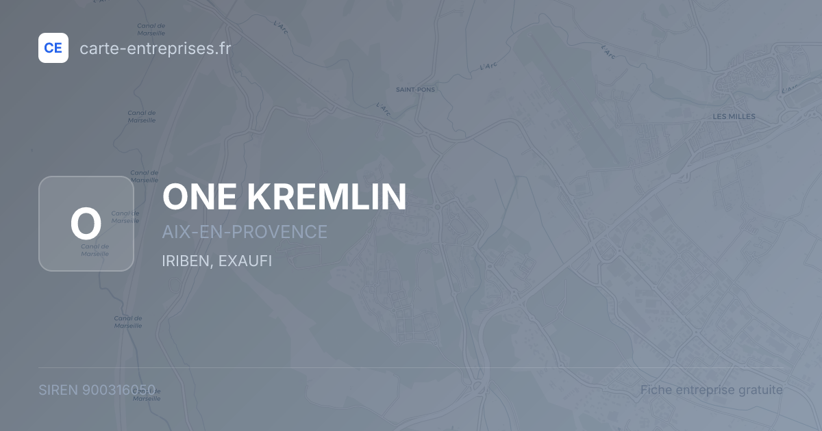 ONE KREMLIN — 900316050 — fiche entreprise