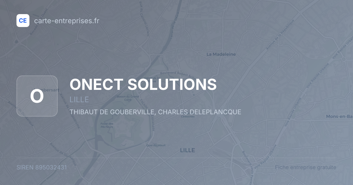 ONECT SOLUTIONS — 895032431 — fiche entreprise