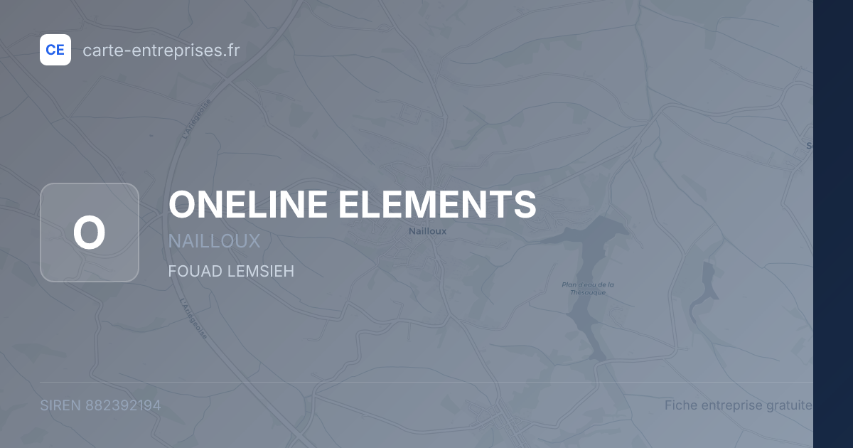 ONELINE ELEMENTS — 882392194 — fiche entreprise