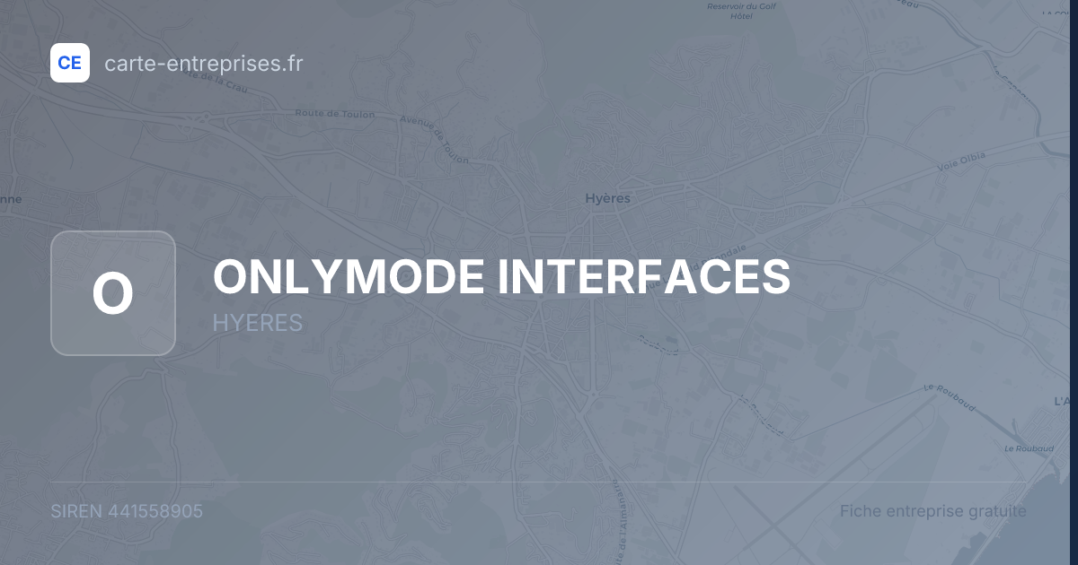 ONLYMODE INTERFACES — 441558905 — fiche entreprise