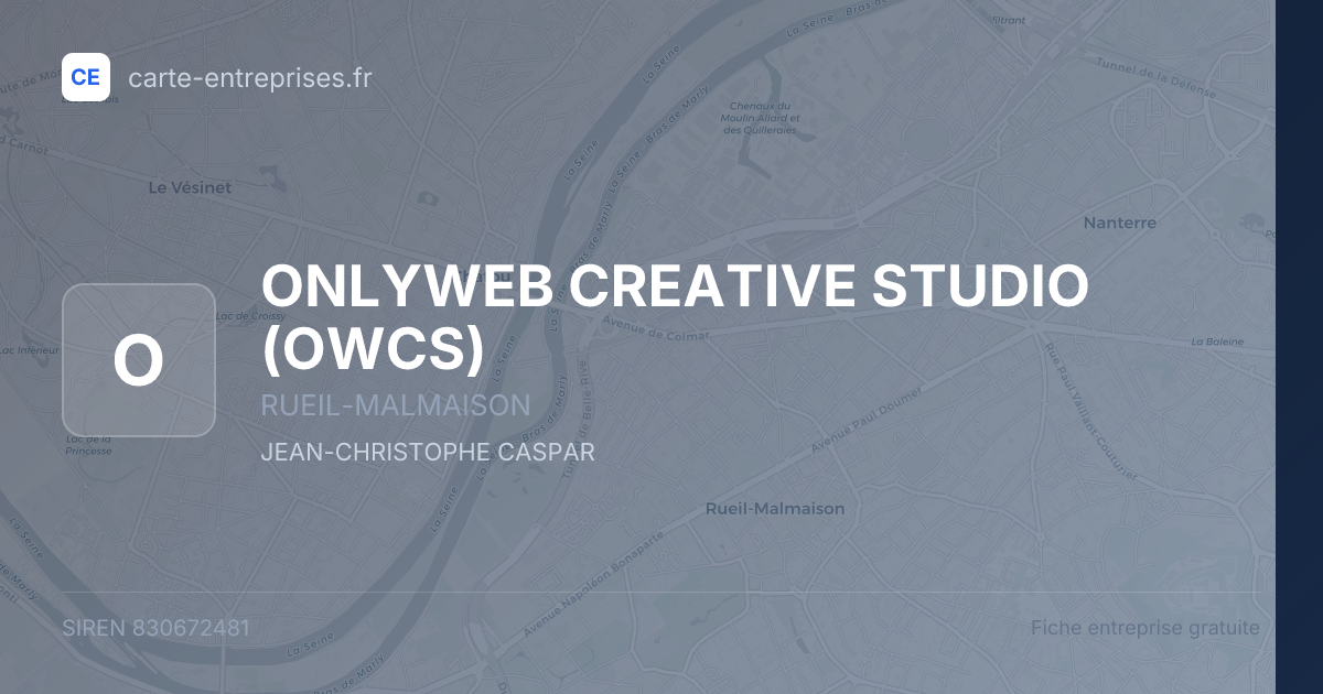 ONLYWEB CREATIVE STUDIO (OWCS) — 830672481 — fiche entreprise