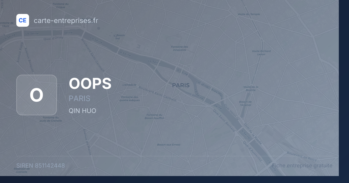 OOPS — 851142448 — fiche entreprise