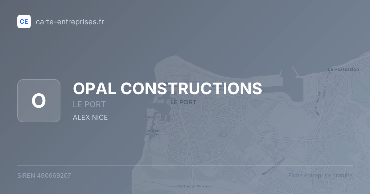 OPAL CONSTRUCTIONS — 490669207 — fiche entreprise
