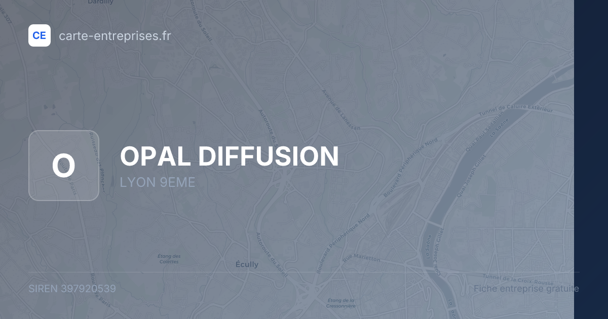 OPAL DIFFUSION — 397920539 — fiche entreprise