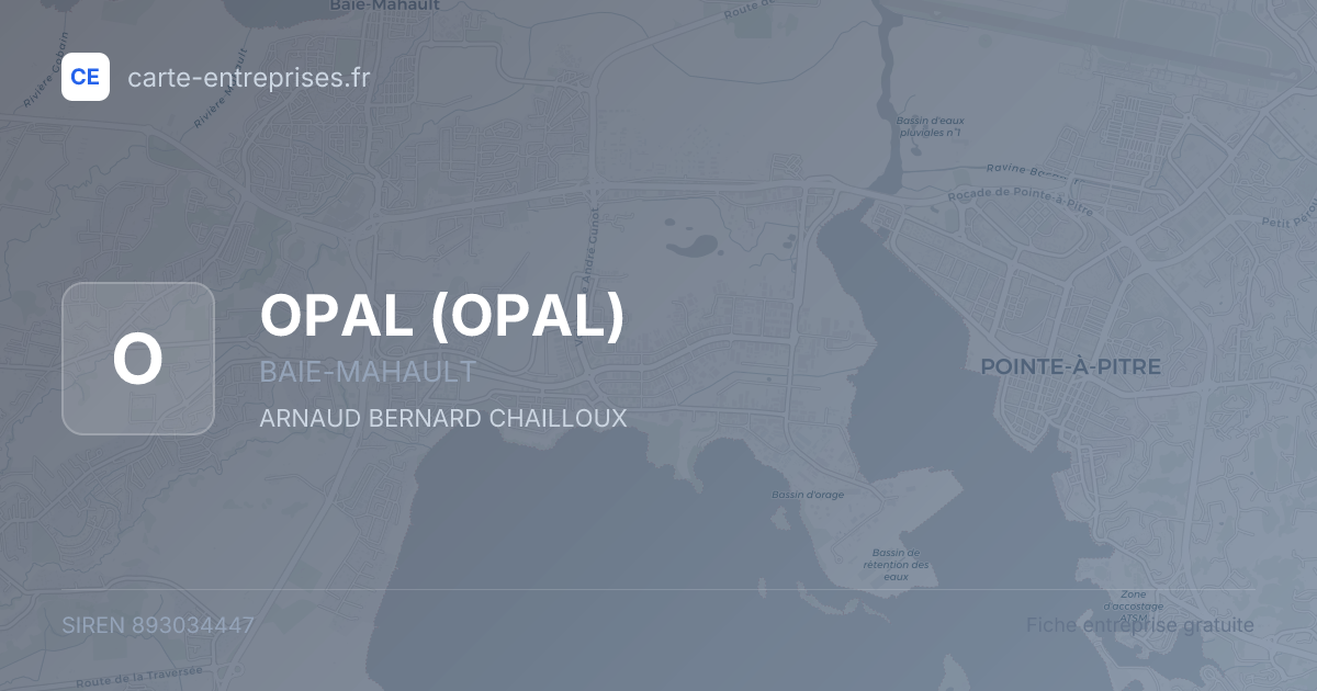 OPAL — 893034447 — fiche entreprise