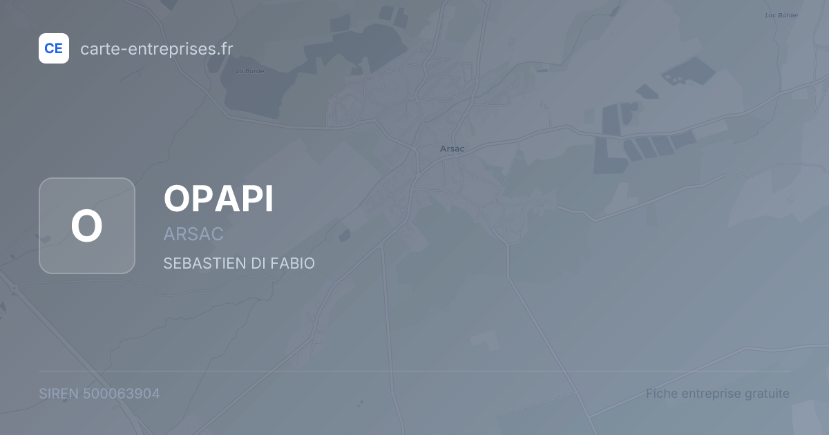 OPAPI — 500063904 — fiche entreprise