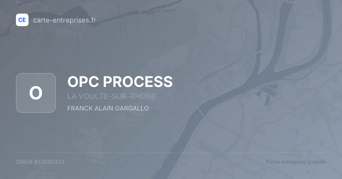 OPC PROCESS — 813686334 — fiche entreprise