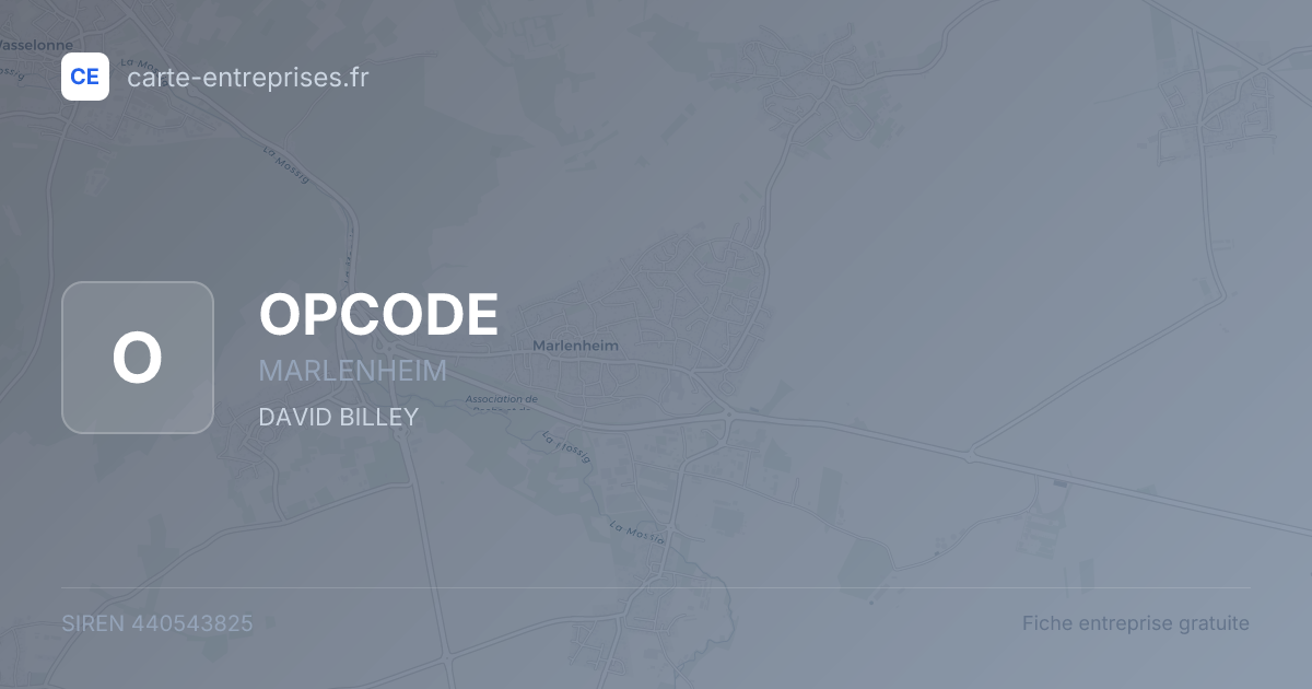 OPCODE — 440543825 — fiche entreprise
