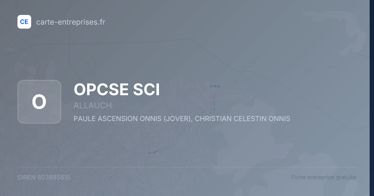 OPCSE SCI — 803885615 — fiche entreprise
