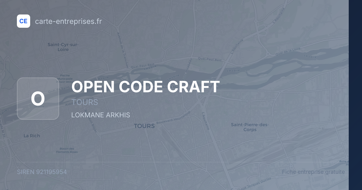 OPEN CODE CRAFT — 921195954 — fiche entreprise
