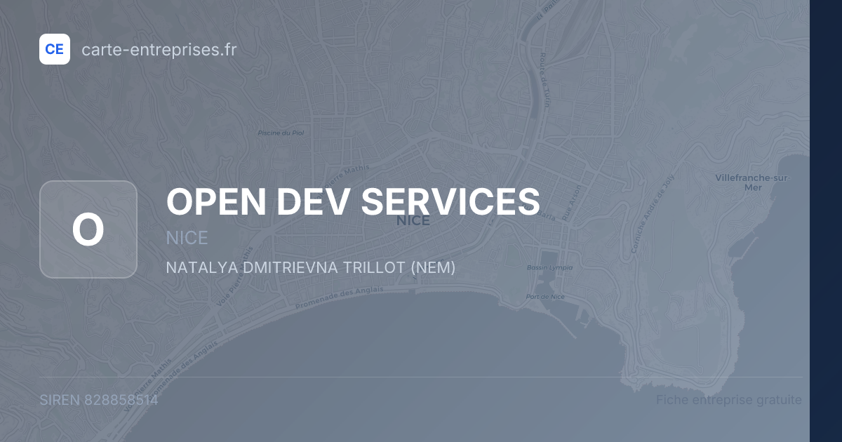 OPEN DEV SERVICES — 828858514 — fiche entreprise