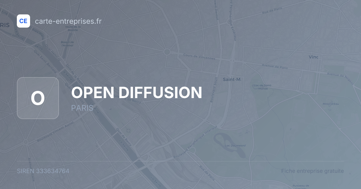 OPEN DIFFUSION — 333634764 — fiche entreprise