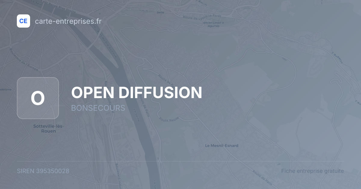 OPEN DIFFUSION — 395350028 — fiche entreprise