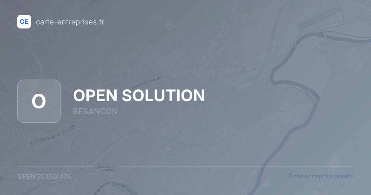 OPEN SOLUTION — 353626476 — fiche entreprise