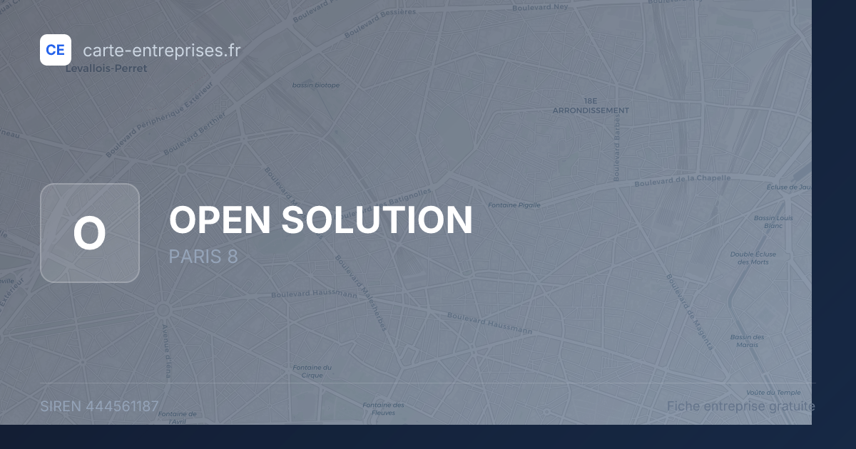 OPEN SOLUTION — 444561187 — fiche entreprise