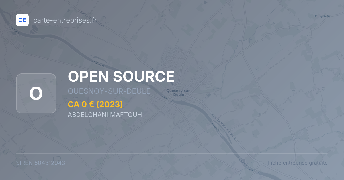OPEN SOURCE — 504312943 — fiche entreprise