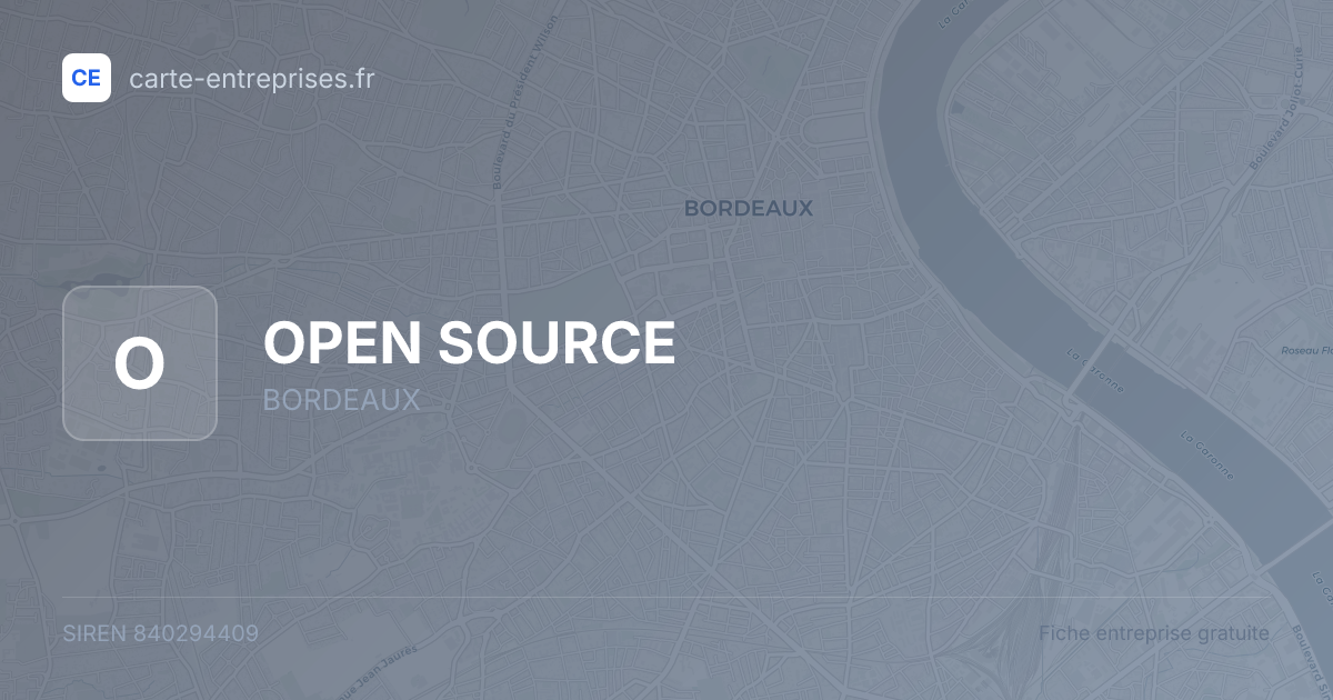 OPEN SOURCE — 840294409 — fiche entreprise