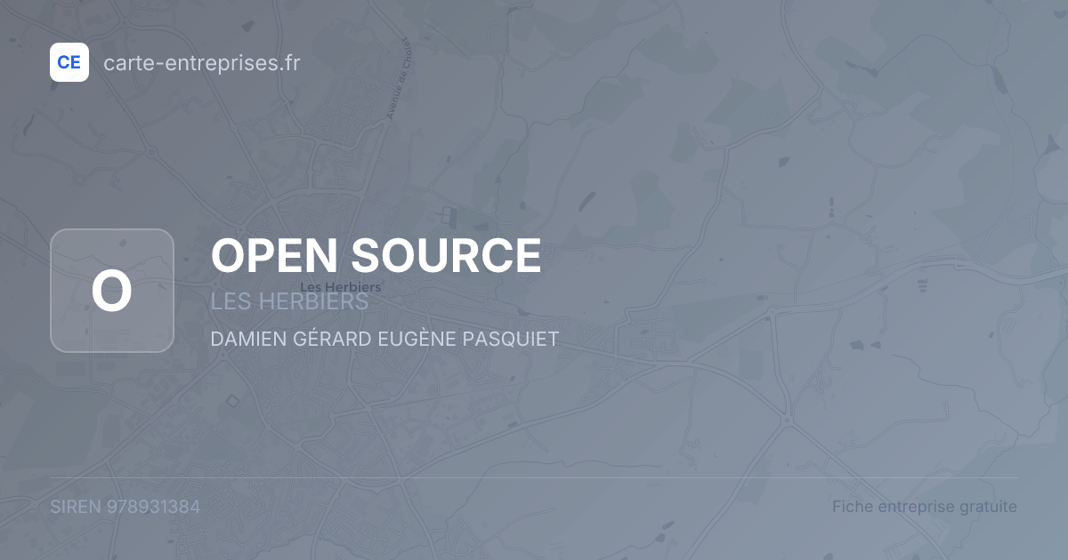 OPEN SOURCE — 978931384 — fiche entreprise