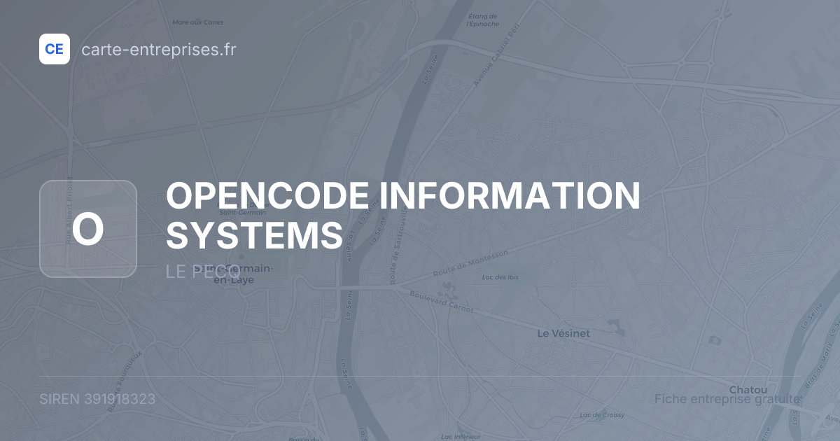 OPENCODE INFORMATION SYSTEMS — 391918323 — fiche entreprise