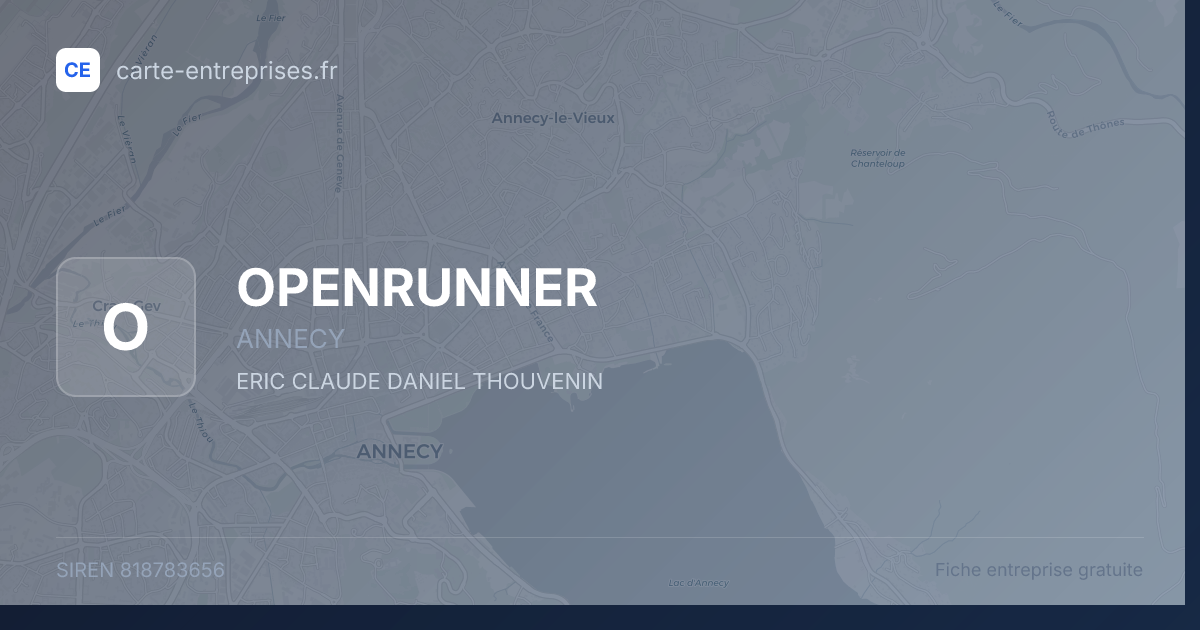OPENRUNNER — 818783656 — fiche entreprise