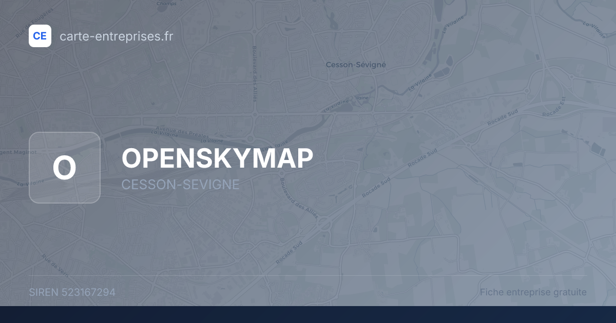 OPENSKYMAP — 523167294 — fiche entreprise