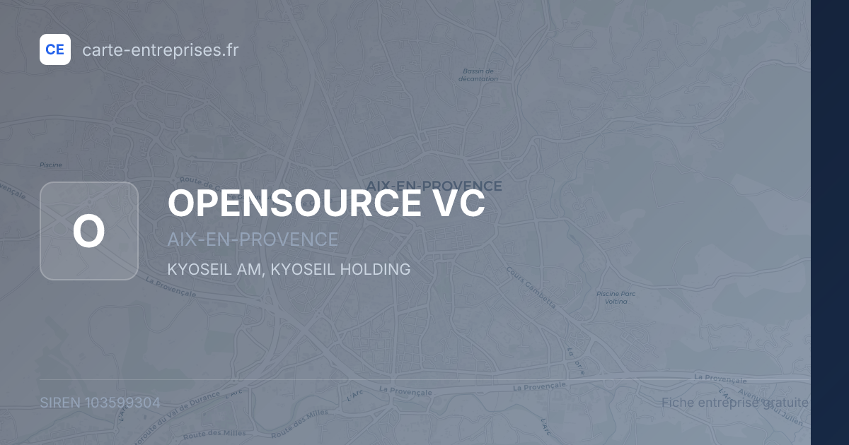 OPENSOURCE VC — 103599304 — fiche entreprise