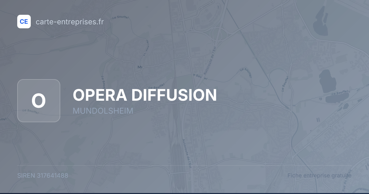 OPERA DIFFUSION — 317641488 — fiche entreprise