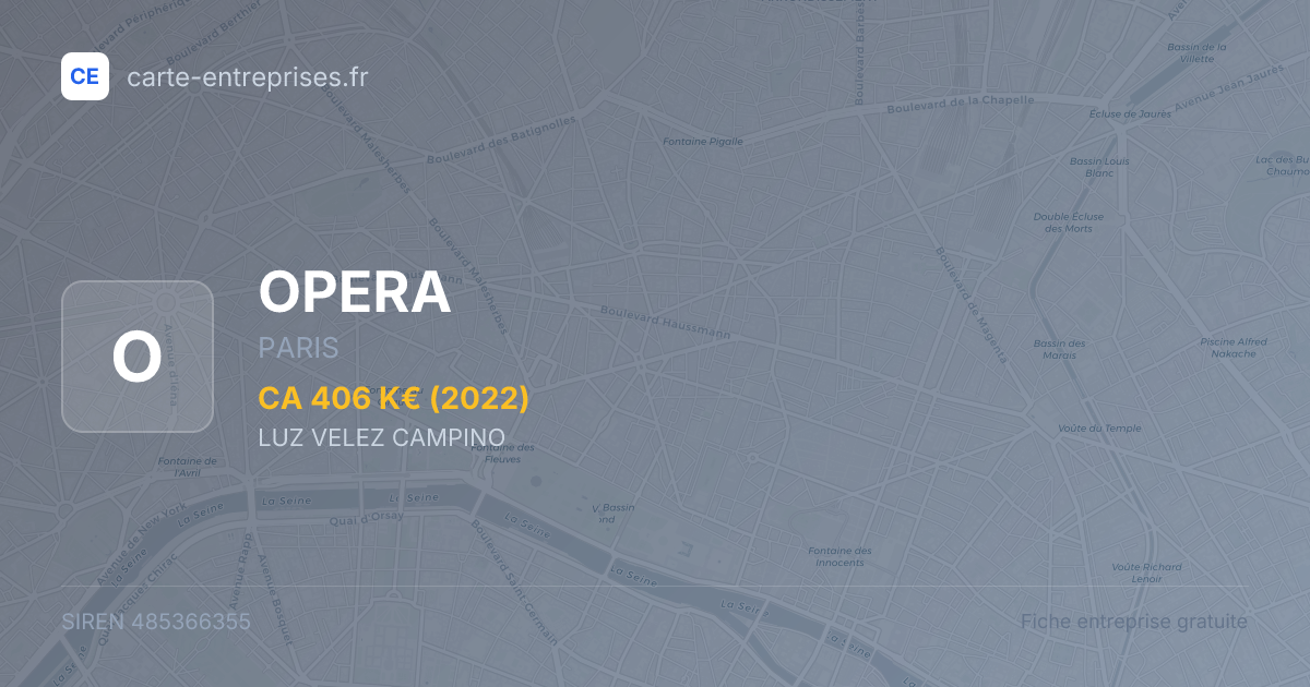 OPERA — 485366355 — fiche entreprise
