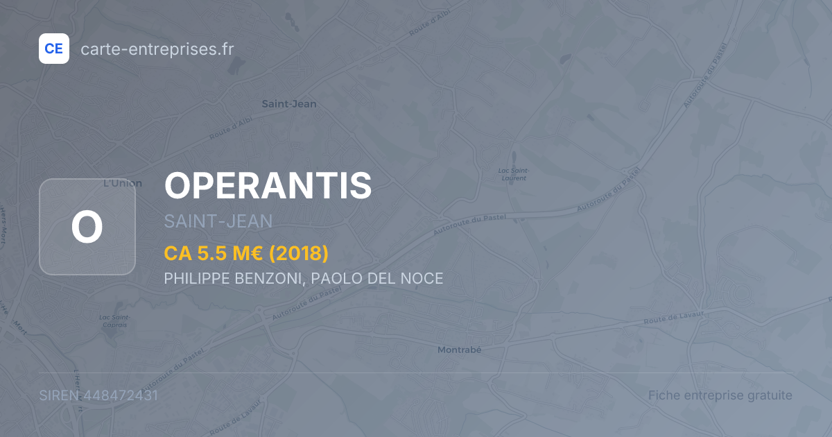 OPERANTIS — 448472431 — fiche entreprise
