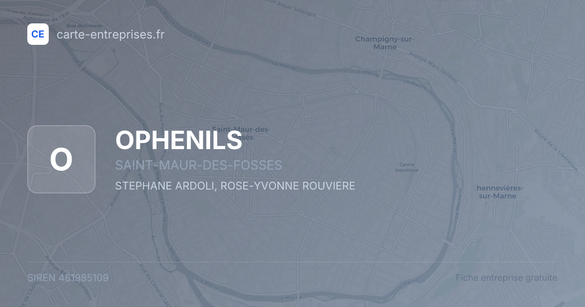 OPHENILS — 481985109 — fiche entreprise