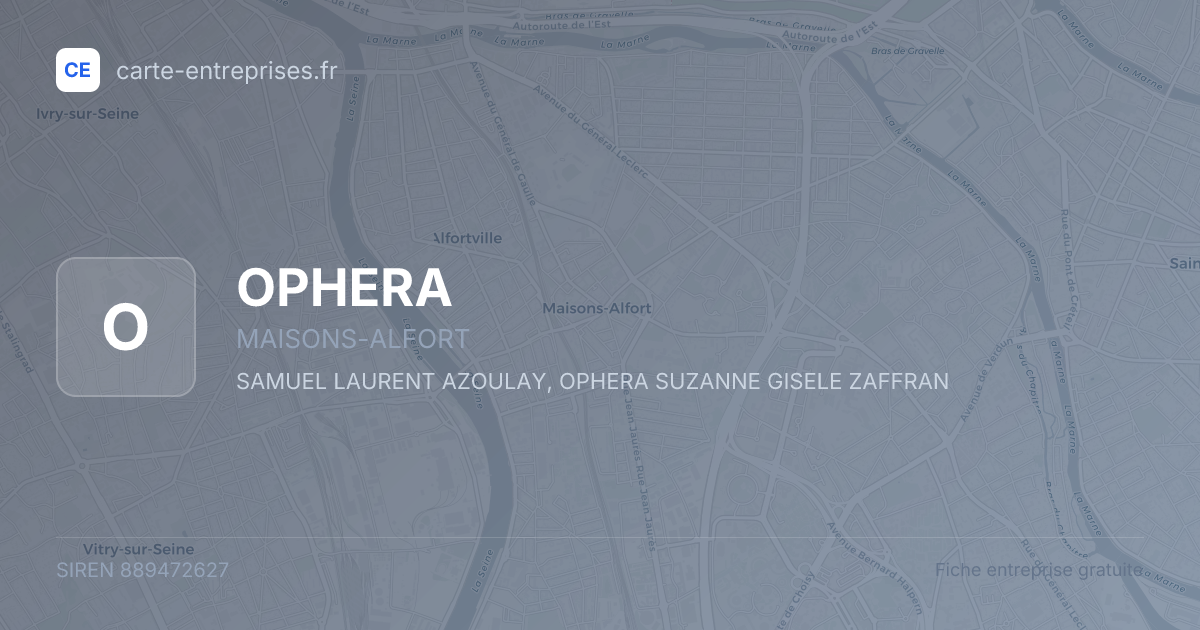 OPHERA — 889472627 — fiche entreprise