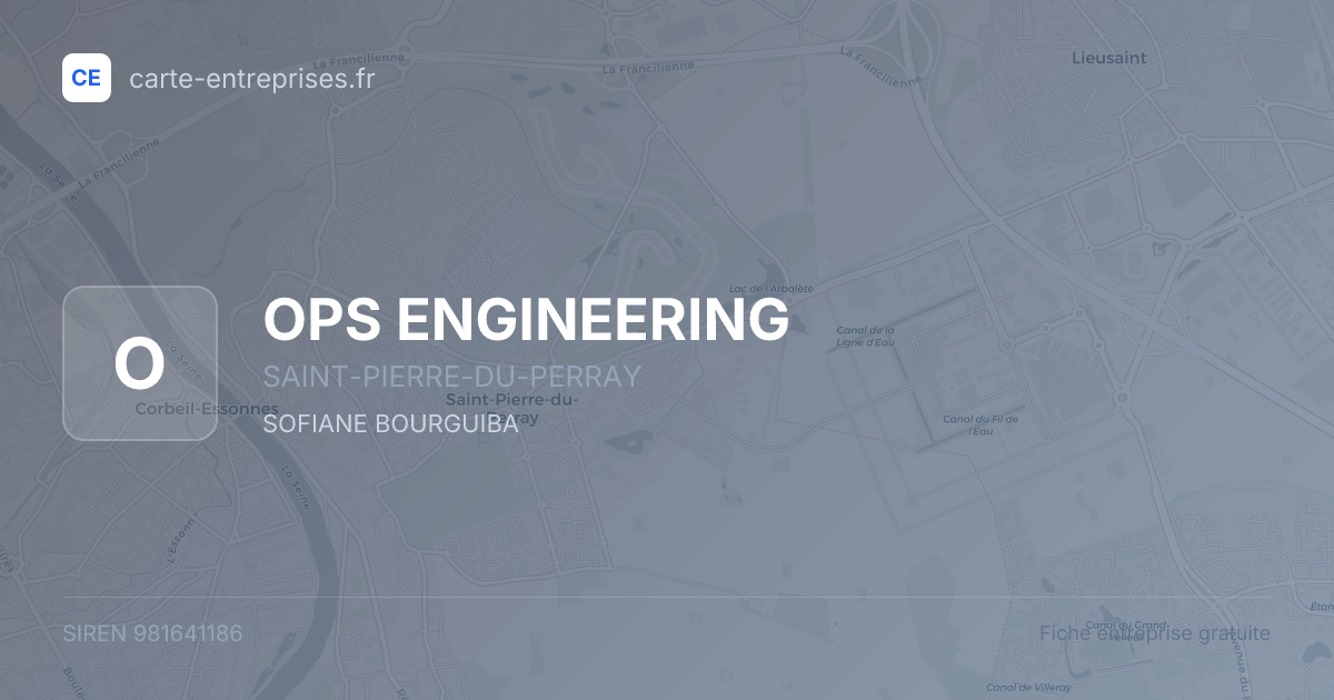 OPS ENGINEERING — 981641186 — fiche entreprise