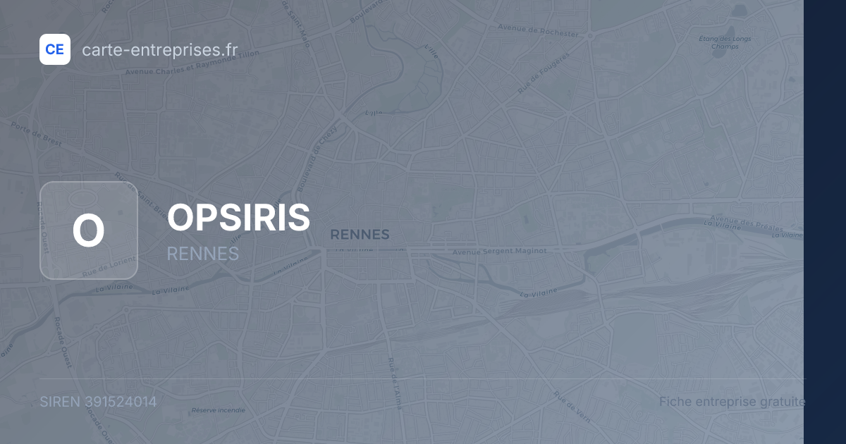 OPSIRIS — 391524014 — fiche entreprise