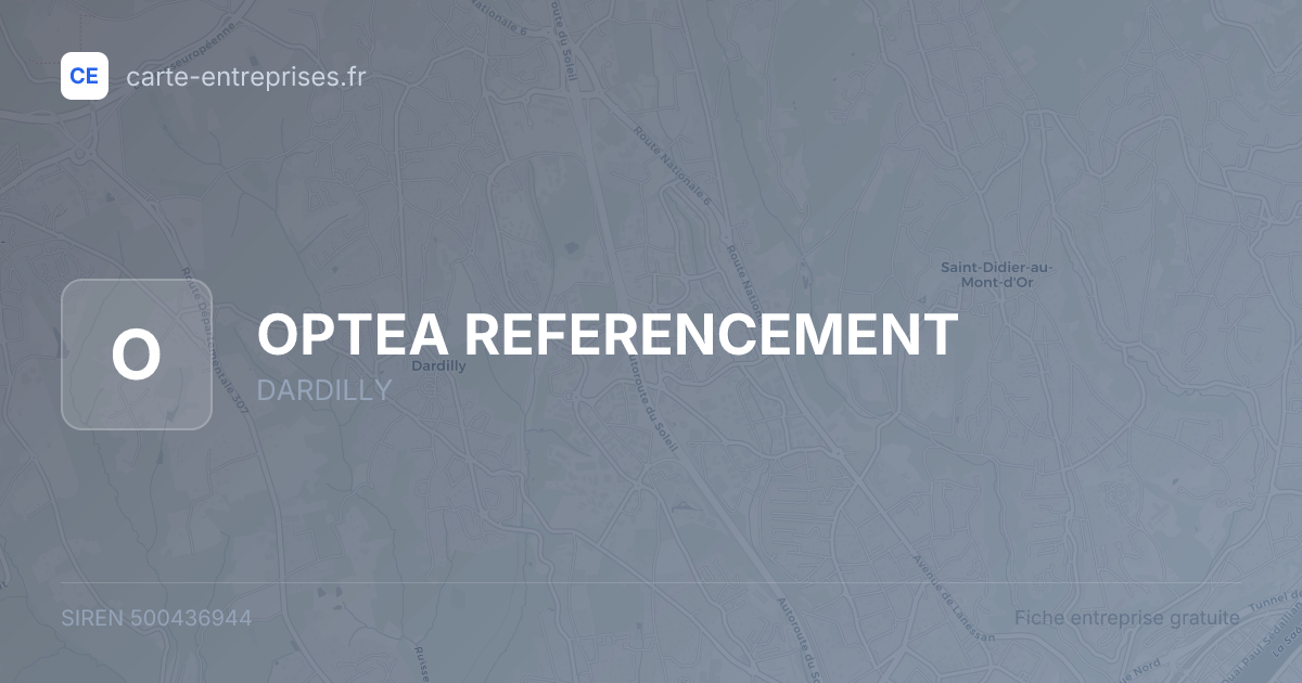 OPTEA REFERENCEMENT — 500436944 — fiche entreprise
