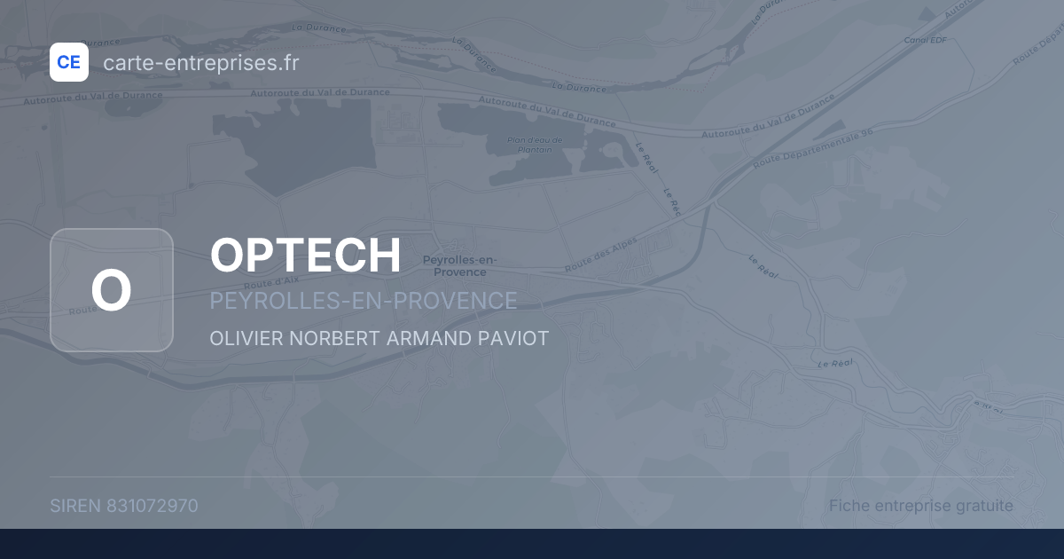 OPTECH — 831072970 — fiche entreprise
