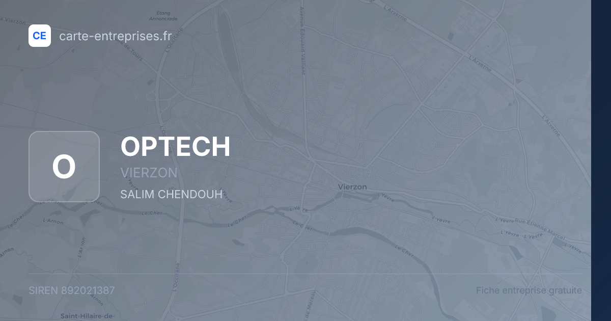 OPTECH — 892021387 — fiche entreprise