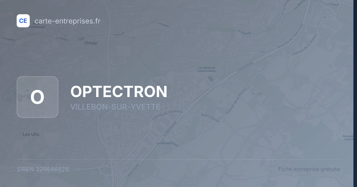 OPTECTRON — 329846828 — fiche entreprise