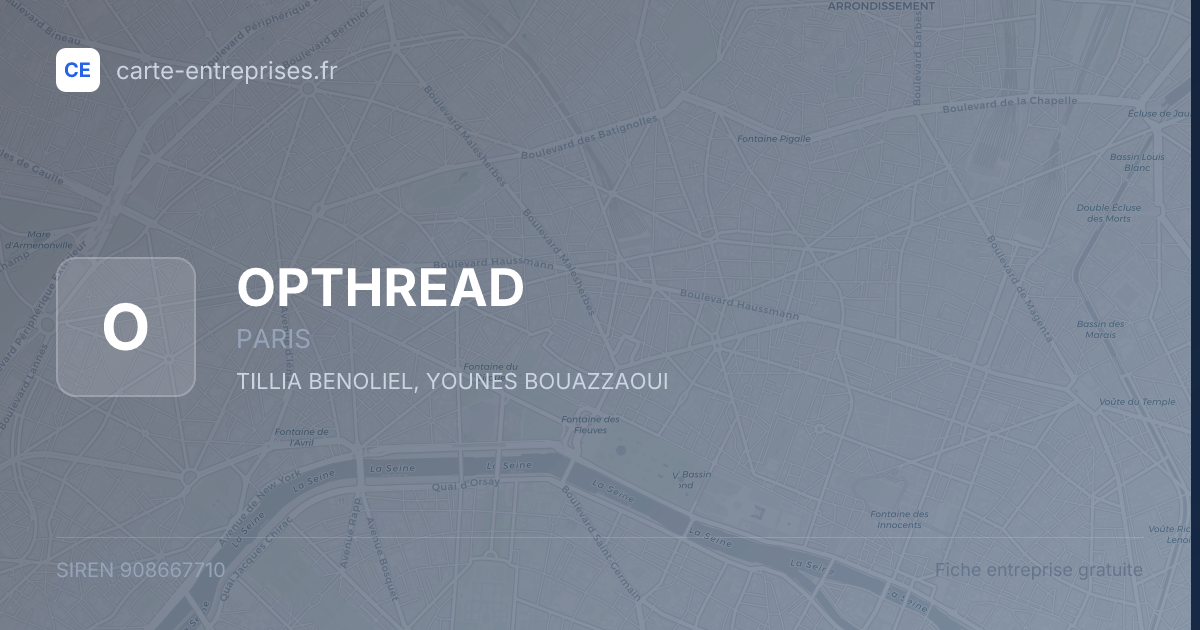OPTHREAD — 908667710 — fiche entreprise