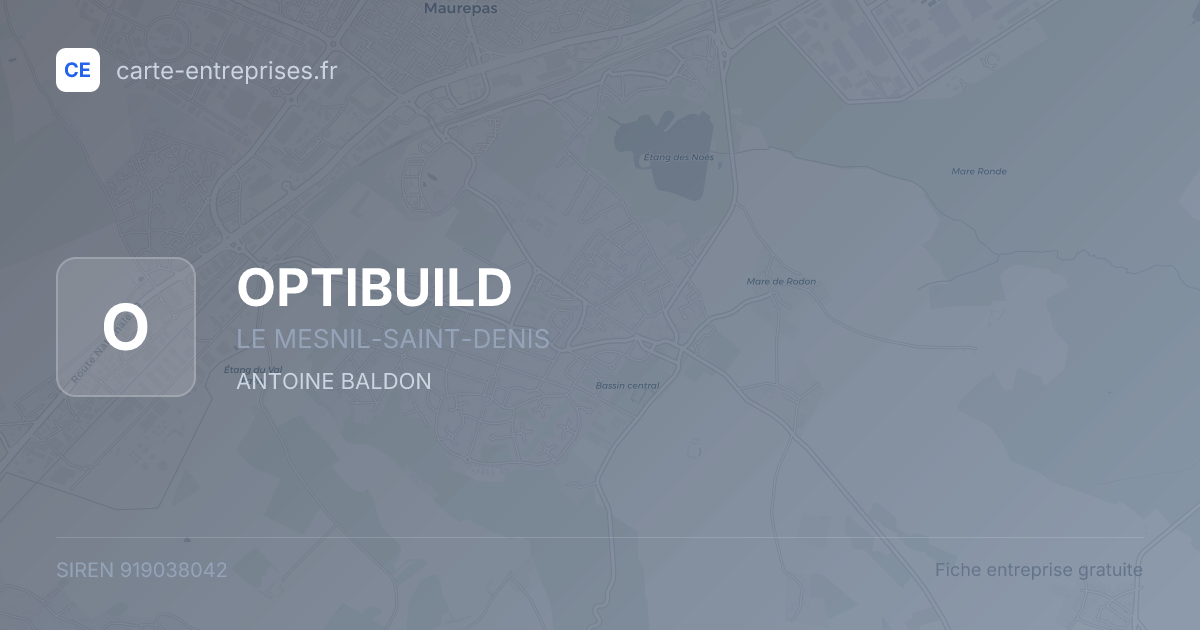 OPTIBUILD — 919038042 — fiche entreprise
