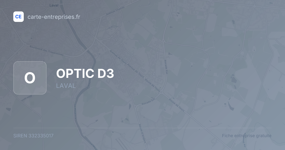 OPTIC D3 — 332335017 — fiche entreprise