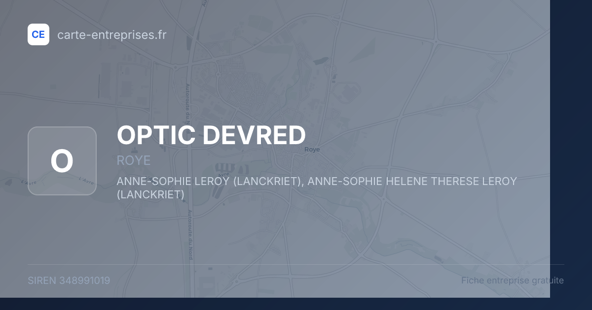 OPTIC DEVRED — 348991019 — fiche entreprise