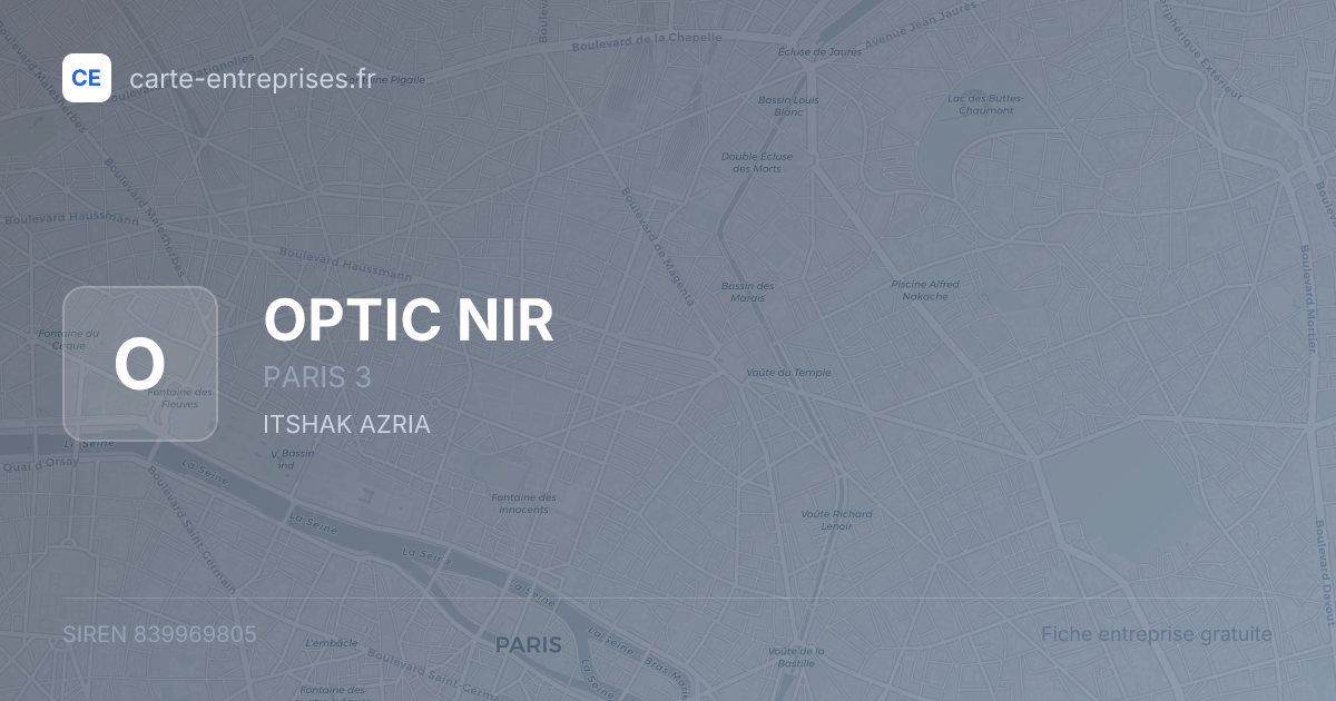OPTIC NIR — 839969805 — fiche entreprise