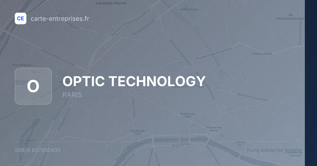 OPTIC TECHNOLOGY — 837950435 — fiche entreprise